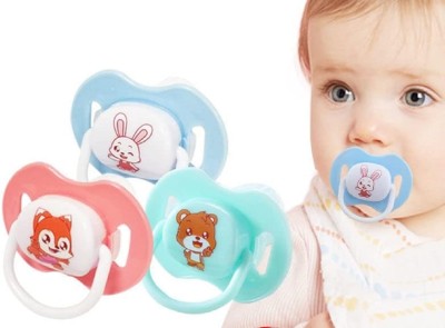 Dhochak Silicone Physioforma Soother for Babies (2-6 Months)|Baby Pacifier(Pack of 3) Soother(Multicolor)