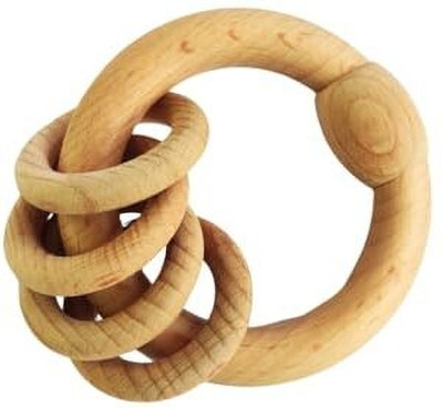 Craft Corner Bangle Wooden Teether That Rattles Teether(Brown)