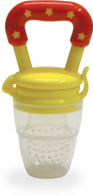 CRAWLLY Fruit Food Feeder | Pacifier/Feeder | Food Grade Soft Safe BPA-Free Silicone Feeder(Yellow)