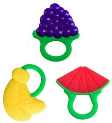 Mini Baby Soft Silicone Fruit Teethers for Babies PACK-1 Teether(PACK-1)