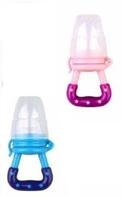 smilykid 3-12 Months Silicone Food Feeder for Kids BPA Free For Fresh Fruit Nibbler,Pack Teether(Multicolor)