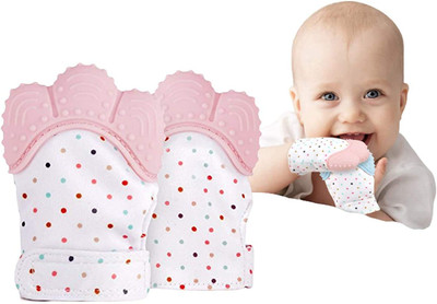 ND BROTHERS Baby Silicon Mitten teether bpa Free Hand Glove for Easy Teething DN54 Teether(Multicolor)