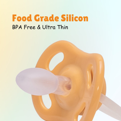 Adore Airo Symmetrical Pacifier- Glows in Dark- With Steriliser Case Soother(Orange)