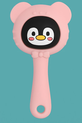 Magic Pebbles BPA Free Silicone Rattle Teether | Easy to Grip Teether for Baby 3 to 24 Months Teether(Pink)