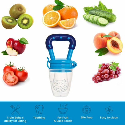 smilykid Baby Food Feeder||Fruit Feeder Pacifier||Fruit Nibbler-Best Toy Fruit Teether m Teether and Feeder(Yellow)