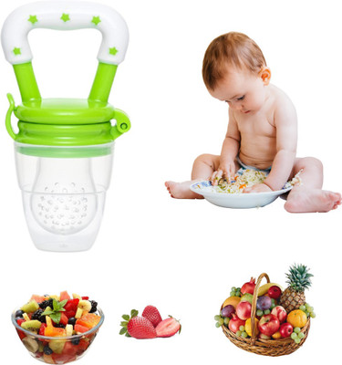 smilykid Silicone Food/Fruit Nibbler, Soft. Pacifier/Feeder for Infant Baby, BPA- Free1 Teether and Feeder(Green)
