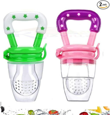 Chicbunny Silicon Fruit Feeder pacidier and Nibbler Pack of 2 Teether and Feeder(Multicolor)