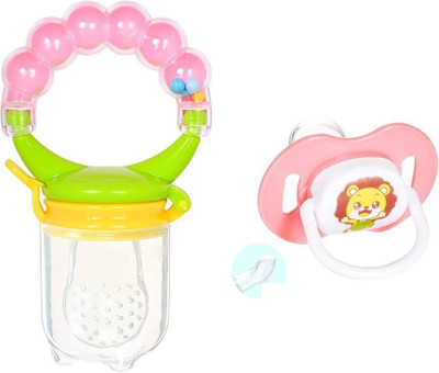 Shivi baby Pecifier fruit nibbler and baby soother pack of 2 Teether and Feeder(Multicolor)