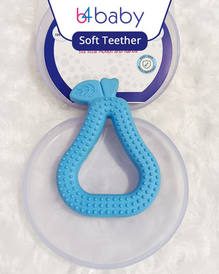 b4baby Silicone Baby Soft Teether for newborns Teether(Blue)