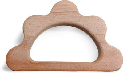 THE KID VENTURE Wooden Teether Cloud For Baby Unique Design And Happy Teething Teether(Brown)