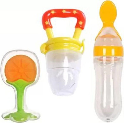 smilykid New_Nibbler Soother214 Teether and Feeder(Yellow)