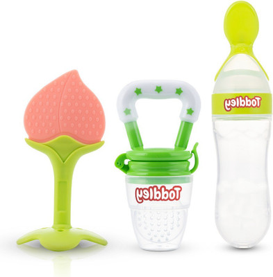 smilykid New_Nibbler Soother286 Teether and Feeder(Green)
