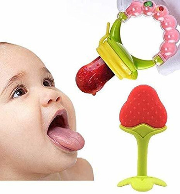 Atipriya Silicone Fruit Teether and Food Nibbler for Baby Teether and Feeder(Multicolor)