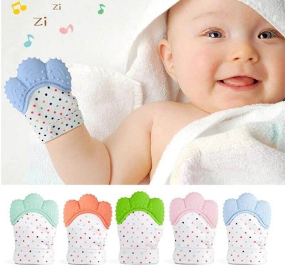 ND BROTHERS Baby Silicon Mitten teether bpa Free Hand Glove for Easy Teething DN16 Teether(Multicolor)