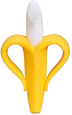 Vadhavan Silicone Banana Shaped Teether/Teether for Baby/Toddlers/Infants/Children Soother(Yellow)