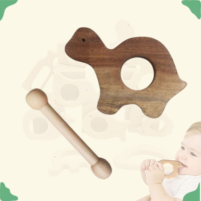 Naari Mart Neem Wooden Teether Combo For Kids First Toy Teether(Brown)