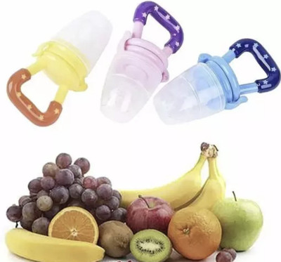 smilykid Fruit and Juice Feeder with Cover for 3-12 Months BPA Free Nibbler Feeding Teether and Feeder(Multicolor)