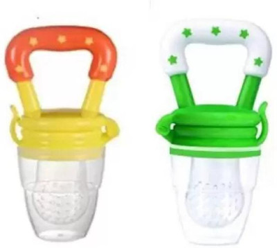 smilykid Baby Fresh Fruit Vegetables Food Nibbler Feeder Teether and Feeder(yellow and green)