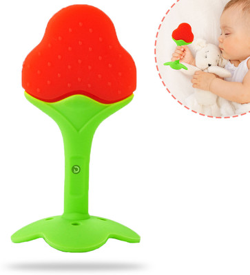 DaKos Teether,soother for Newborn Fruit Shaped,Strawberry Teether(Red)