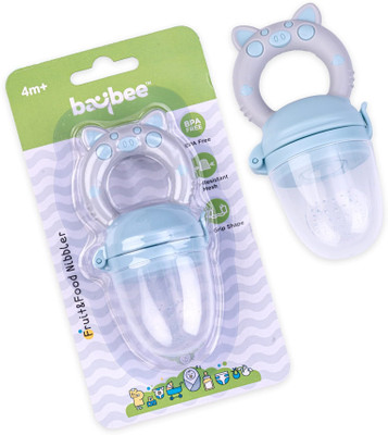 baybee Baby Food Feeder Pacifier-Organic Fresh Fruit Nibbler for 3-24 Months Newborn Teether and Feeder(Blue)