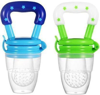 Chicbunny BPA Free Nipple Fresh Food Fruit Feeder Baby Feeding Medium Flow Nipple Teether and Feeder(Multicolor)