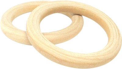 littleok Natural Neem Wooden Ring for Babies Teether(Beige)