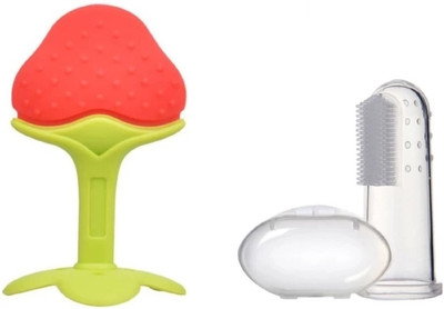 Shrinath Enterprises Fruit Shape Soft Silicone Teething Toys Teether(multicolor3)