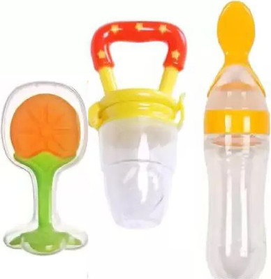 smilykid New_Nibbler Soother250 Feeder(Spoon Feeder and Ring Teether, Fruits Feederd)