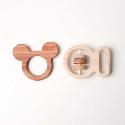 opatoys Neem Teether & Rattle Combo-Grasping Rattle & Micky Mouse Teether For Babies Teether(Natural)