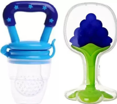 smilykid Soother for Babies Fruit Feeder Kids Nipple Teether and Feeder(Blue)
