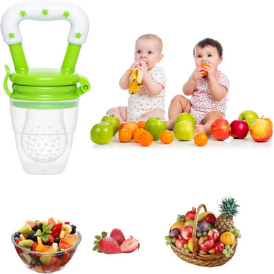 smilykid Silicone Food/Fruit Nibbler, Soft Pacifier/Feeder for Infant Baby, BPA- Free-FD2 Teether and Feeder(Green)