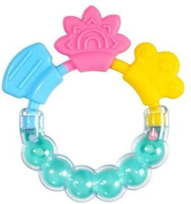 Maa Cares RATTLE TEETHER SILICONE TOY 4 BABY BOYS & GIRLS| ULTRA SOFT| BPA FREE(pack of 1) Teether(Green)