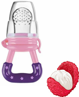 aapni dukan SST Sales Baby Food And Fruit Nibbler & Pacifier Teether BPA Free Nibbler NH200 Feeder(Multicolor)