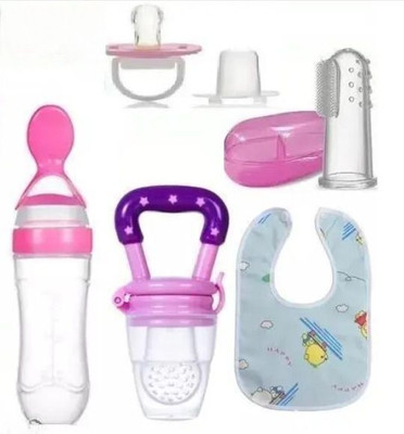 KALRA MAGIC 5 Pieces Combo Set For Your New Born Babies Combo Teether and Feeder(Shop-Cm-20)