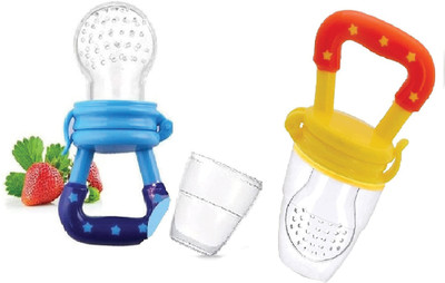 Wagwanfly Silicone Food Nibbler with Extra Teat | Soft Pacifier Feeder | Baby Fruit Feeder Feeder(Multicolours)