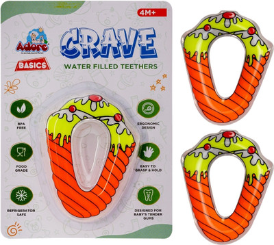 Adore Crave Water Filled Teethers- Pack of 2 Teether(ICECREAM)