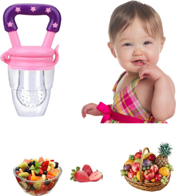 smilykid Silicone Food/Fruit Nibbler, Soft Pacifier/Feeder for Infant Baby, BPA Free-FD12 Teether and Feeder(Pink)