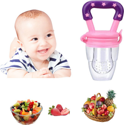 smilykid Silicone Food/Fruit Nibbler, Soft Pacifier/Feeder for Infant Baby, BPA- Free-FD4 Teether and Feeder(Pink)