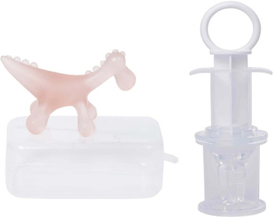 The Cheeky Kidzz Baby Smart Medicine Dropper With Soft Silicone Dinosaur Shape Teething Toy Teether and Feeder(DINO MEDICINE)