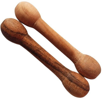 littleok Classic Dumbbell Shape Wooden Teethers Stick (2 pcs/set) Teether(Beige)