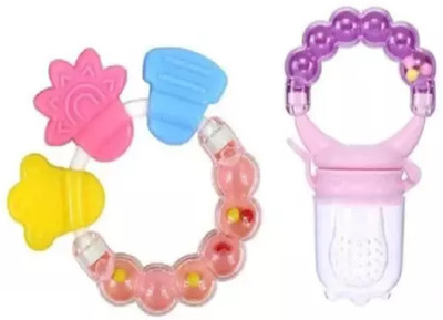 Urika PinkRingTeether_PinkRingFeether Feeder(Fruits Feeder and Ring Teethero)
