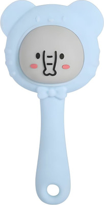 Magic Pebbles Silicone Rattle Teether | BPA-Free for Easy Teething | Jhunjuna 3 to 24 Months Teether(Blue)