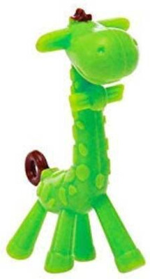 Chicbunny Giraffe Baby Toy BPA-Free Silicone Textured Infant Teething Relief Cute Chew Teether(Green)