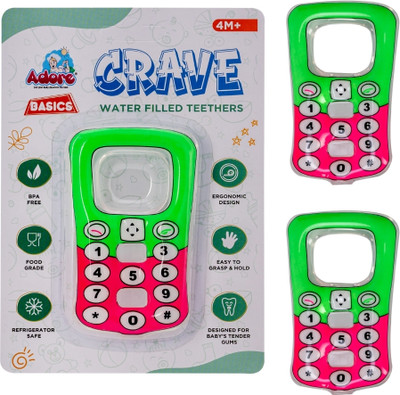 Adore Crave Water Filled Teethers- Pack of 2 Teether(MOBILE)