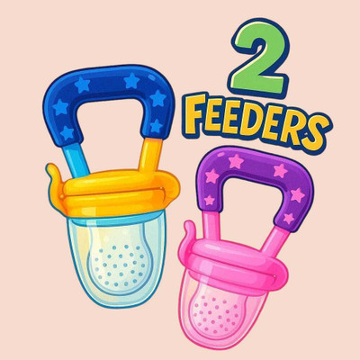 AirSoft 2 Soft Silicone Fruit Feeders – Mesh Pacifier Set for Infant Feeding  - Plastic & Silicone (handle is plastic and the feeder mesh is silicone)(Multicolor)
