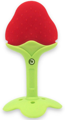 smilykid Teether,soother for Newborn Fruit Shaped,Strawberry Teether(Red)