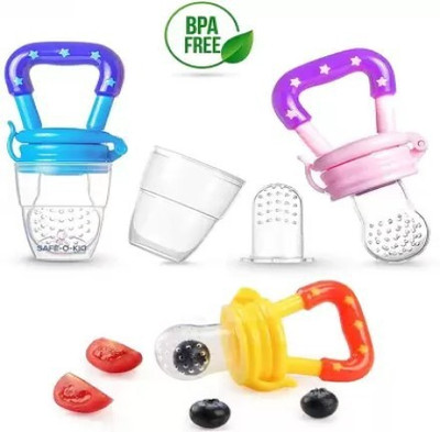DN BROTHERS Silicone Baby fruit Feeder/BPA Free/Food Feeder/Silicone Food Nibbler 12 Teether and Feeder(Multicolor)