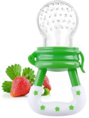 Sitrus Silicone Food/Fruit Nibbler with Extra Mesh, Soft Pacifier & feeder Feeder Teether and Feeder(Multicolor, Green)