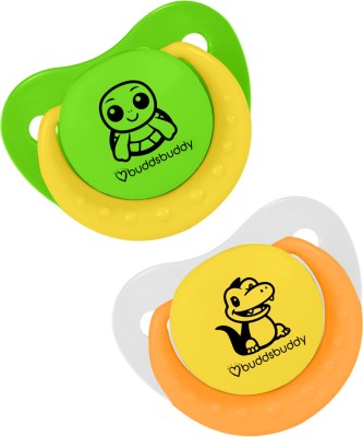 Buddsbuddy Zeta Baby Pacifier Ultra Light Soft Silicone Nipple| BPA Free | Pack of 2 Soother(Zeta Multicolor)