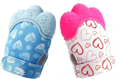 smilykid New_Nibbler Soother192 Teether and Feeder(Pink and Blue)